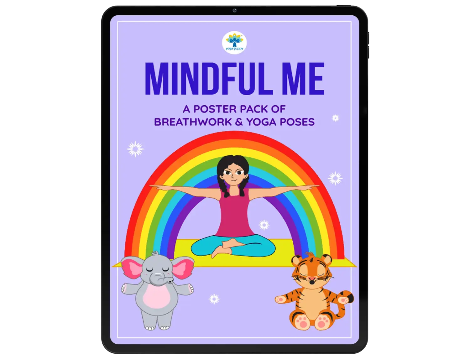 Mindfulness affirmation posters for kids | Mindful Me Poster Pack by Yoga Guppy