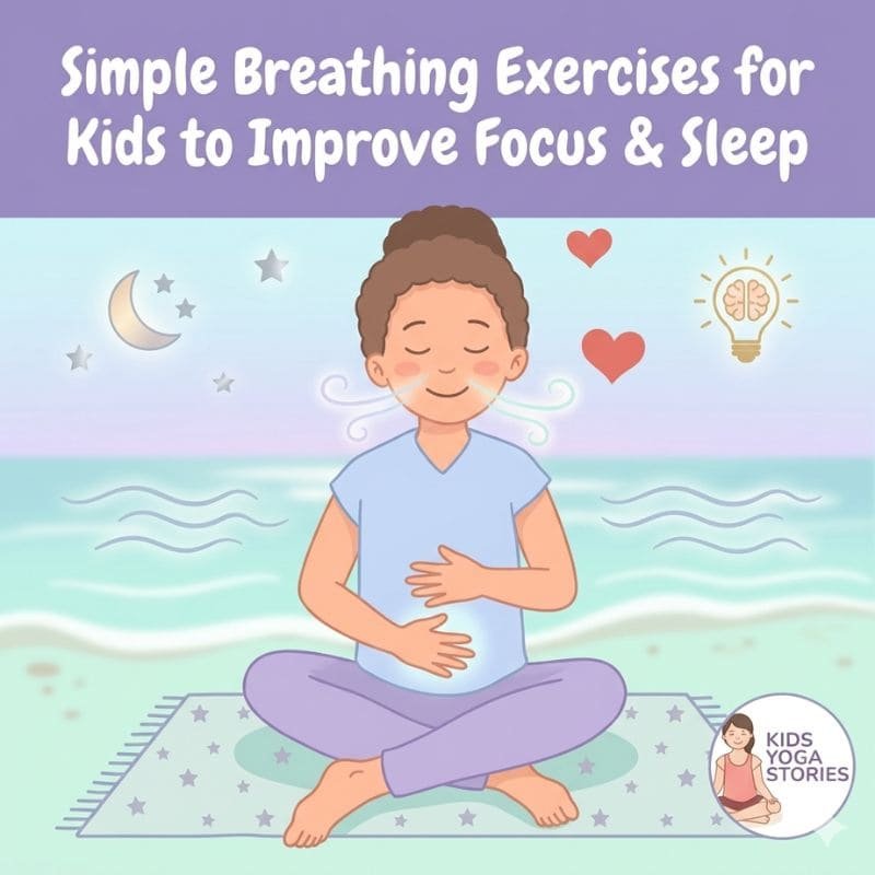 kids practicing breathing exercises for focus and sleep