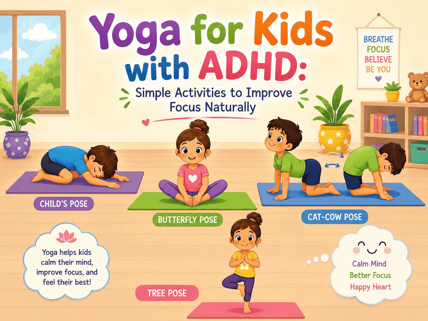 Yoga for Kids with ADHD: Simple Activities to Improve Focus Naturally