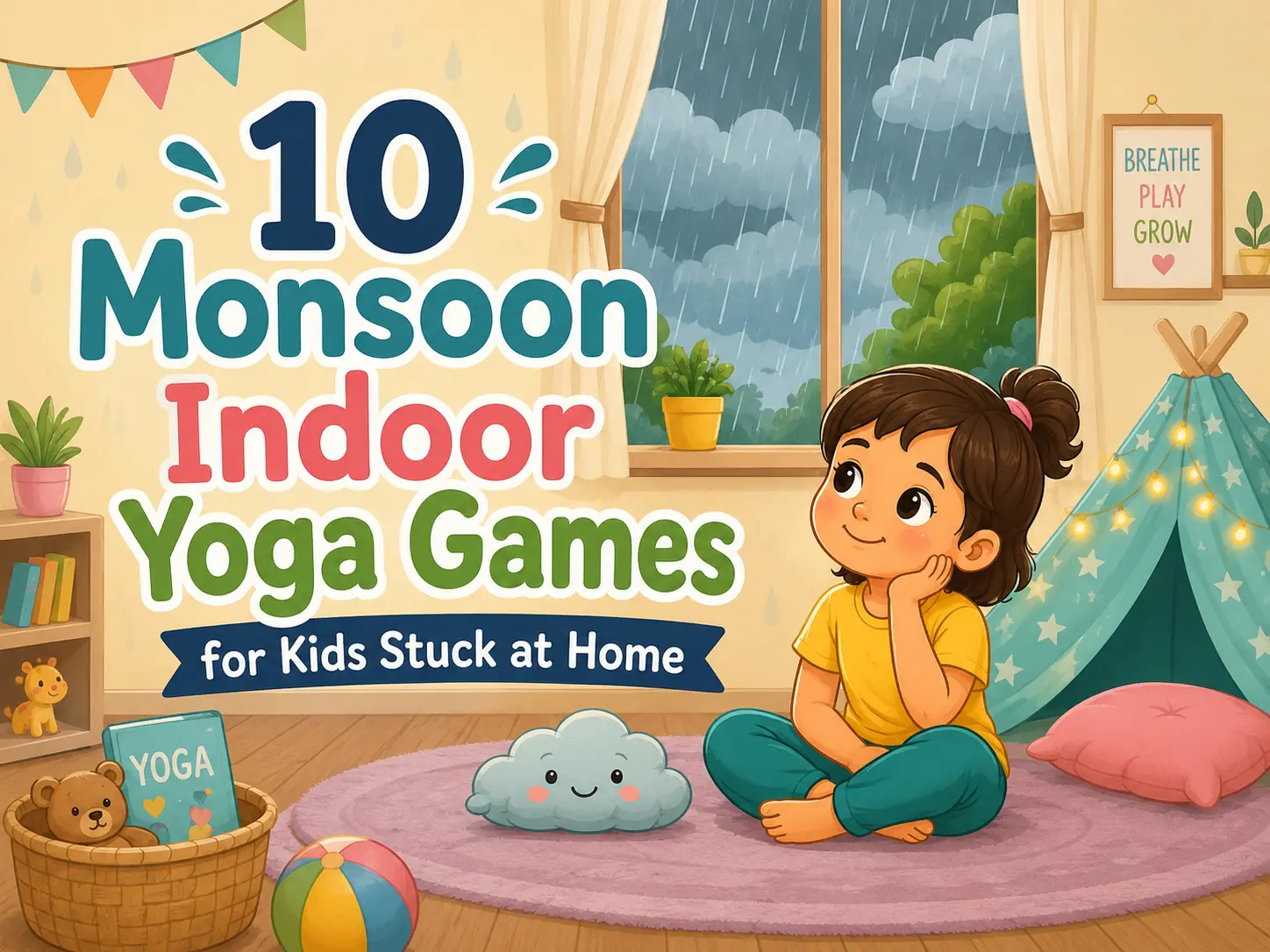 10 Monsoon Indoor Yoga Games for Kids Stuck at Home